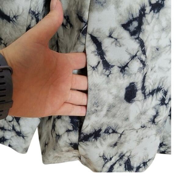 LOGO by Lori Goldstein Black Tie Dye Blazer XL - Picture 4 of 11